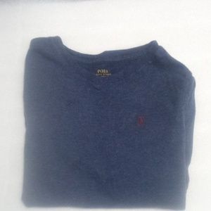 Boys Ralph Lauren polo blue long sleeve shirt size 6